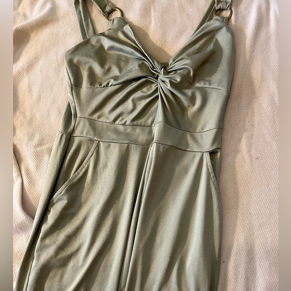 Green matalic jumpsuit